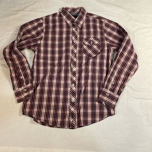 BEN SHERMAN Men's Long Sleeved Plaid Button-Down Shirt Size Large